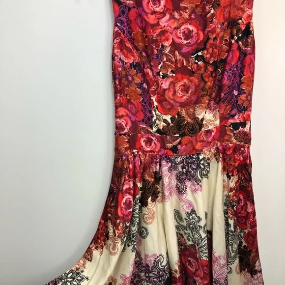 Lady vintage floral dress retro rockabilly made in Romania - Picture 6 of 16